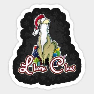 Llama Claus Sticker